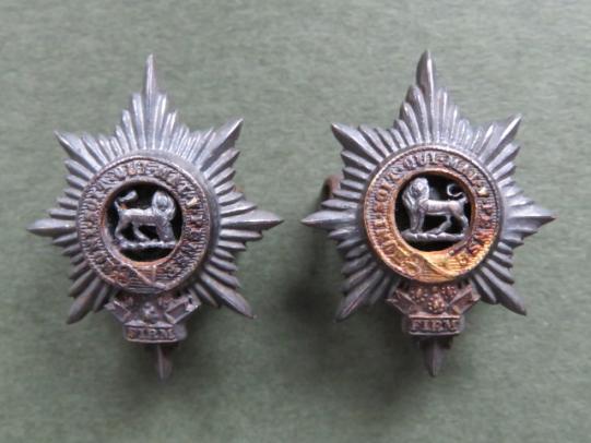 British Army The Worcestershire Regiment Officer's Collar Badges