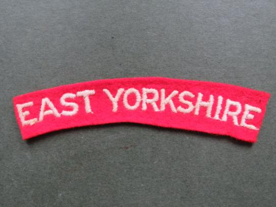 British Army WW2 The East Yorkshire Regiment Shoulder Title