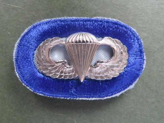 USA Basic Parachute Wings on 502nd Parachute Infantry Regiment Oval