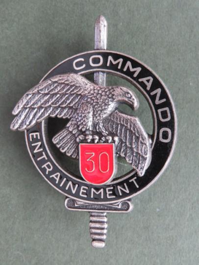 France C.E.C.30th Infantry Regiment COMMANDO ENTRAINEMENT Pocket Crest