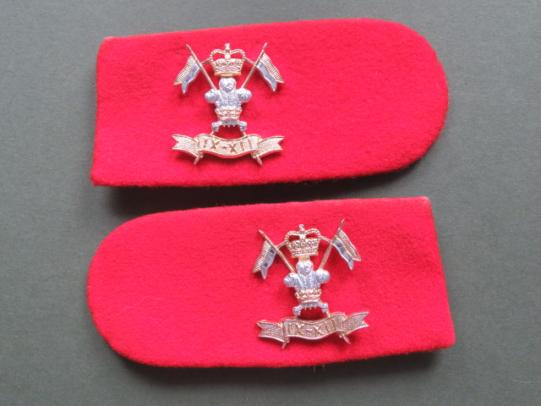 British Army The 9th/12th Royal Lancers (Prince of Wales's Own) No1 Dress Collar Badges