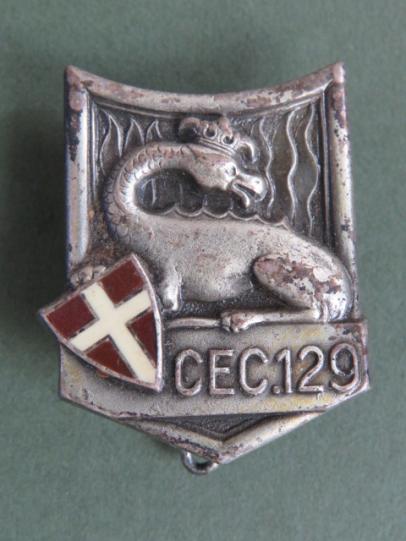 France C.E.C. 129 (Centre d'Entranement Commando) Infantry Regiment Pocket Crest