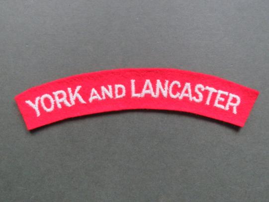 British Army WW2 The York & Lancaster Regiment Shoulder Title