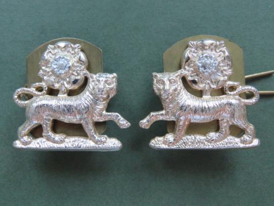 British Army The York and Lancaster Regiment Collar Badges