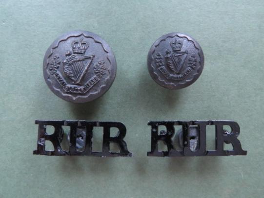 British Army The Royal Ulster Rifles Shoulder Titles & Buttons