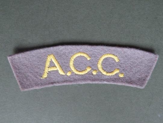 British Army, Army Catering Corps WW2 Shoulder Title