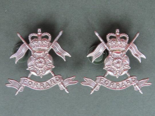 British Army The Queen's Own Yorkshire Yeomanry Collar Badges