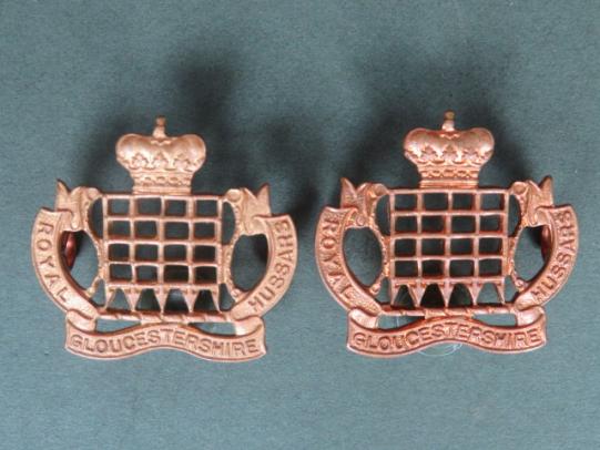 British Army The Royal Gloucestershire Hussars Collar Badges