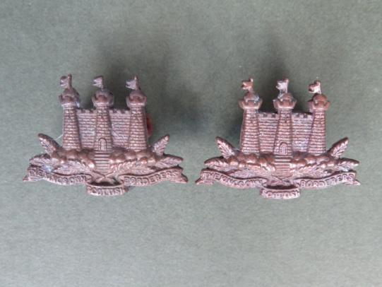 British Army The King's Own Scottish Boderers Officer's Service Dress Collar Badges