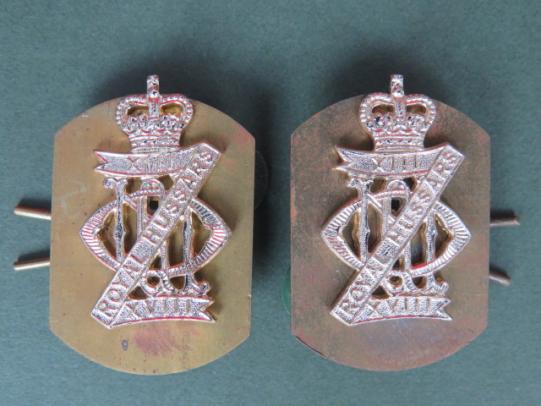 British Army 13th/18th Royal Hussars (Queen Mary's Own) Collar Badge