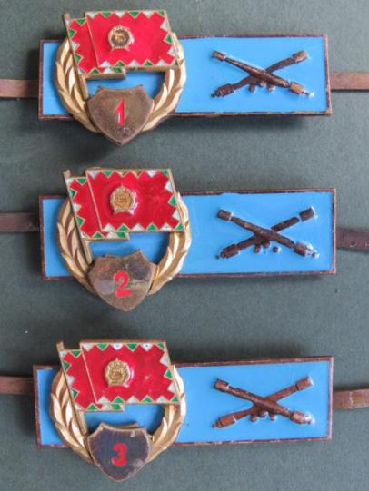Hungary Pre 1991 Army Artillery Gunners Badges 1st, 2nd & 3rd Classes