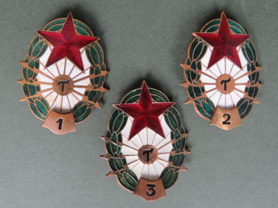 Hungary Army Signals Distinguished Advanced Performance Badges 1st, 2nd & 3rd Classes