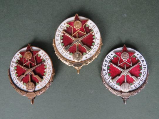 Hungary Army Champion Shoot (Shooting Skill) Badges 1st, 2nd & 3rd Classes
