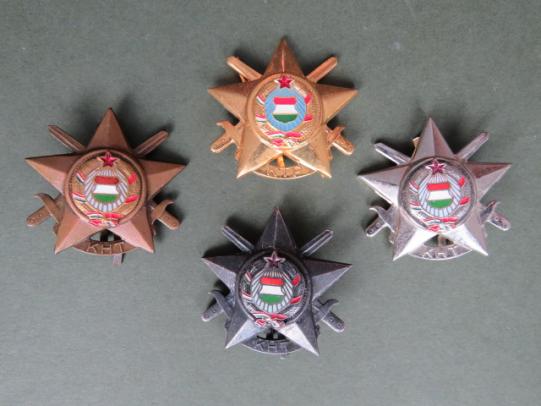 Hungary Army K.H.T. (Field Training) Badges, 1st 2nd, 3rd & 4th (Elementry) Classes