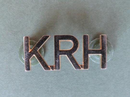 British Army King's Royal Hussars Shoulder Title