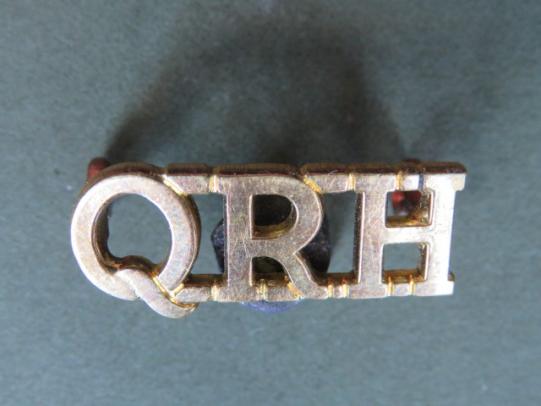British Army The Queen's Royal Hussars Shoulder Title