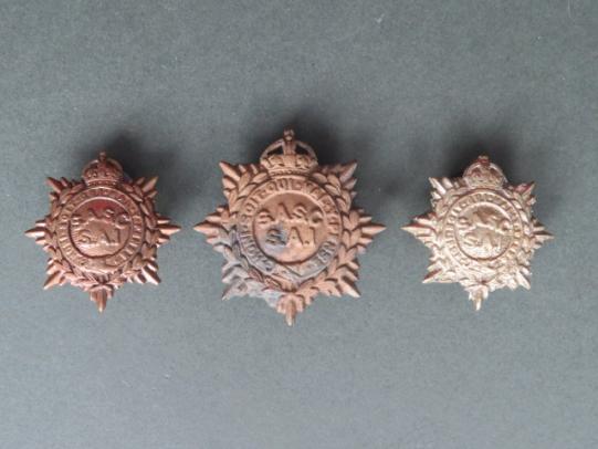 South Africa Army Service Corps Cap Badge & Collar Badges