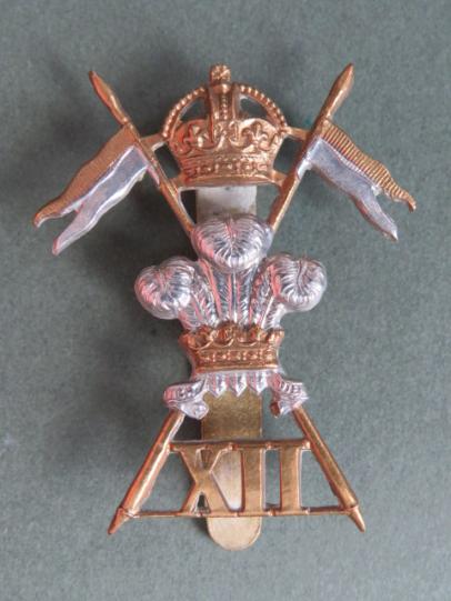 British Army 12th (Prince of Wales's Royal) Lancers Cap Badge