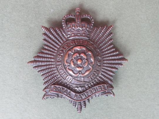 British Army Royal Hampshire Regiment Officer's Service Dress Cap Badge