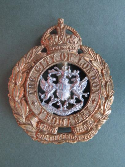 British Army The City of London Yeomanry (Rough Riders) Cap Badge