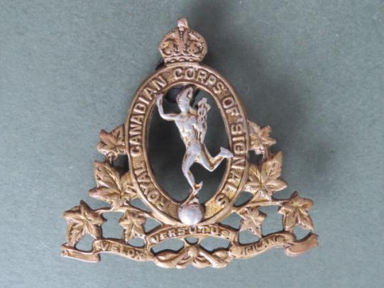 Canada WW2 Royal Canadian Corps of Signals Cap Badge