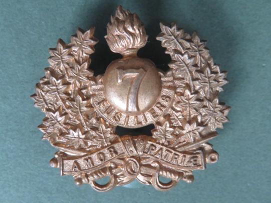 Canada Pre WW1 The 7th Fusilier Regiment Collar Badge