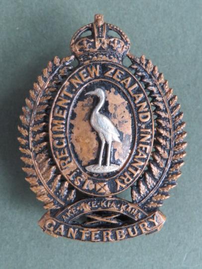 New Zealand WW1 Period 1st (Canterbury) Regiment Cap Badge
