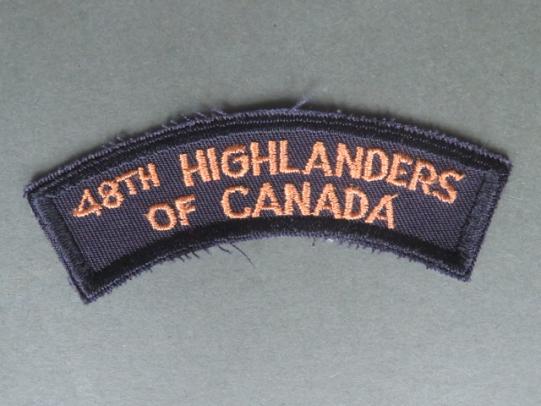 Canada 48th Highlanders Shoulder Title