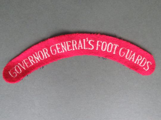 Canada The Governor General's Foot Guards Shoulder Title