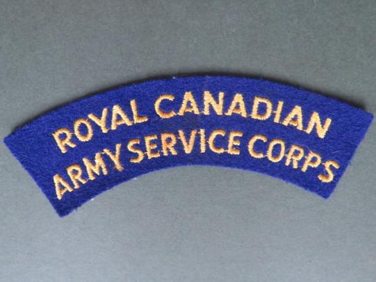 Canada Royal Canadian Army Service Corps Shoulder Title