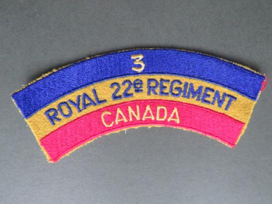 Canada Royal 3rd Battalion, 22e Regiment Shoulder Title