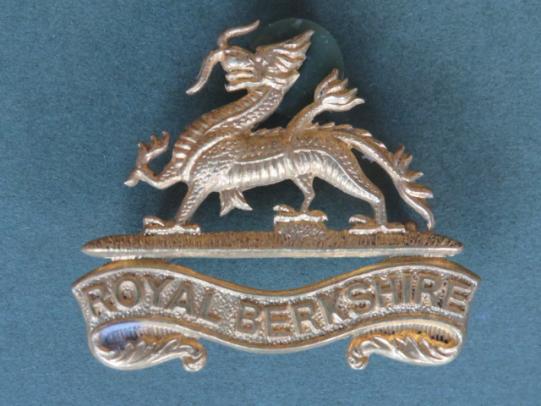 British Army Royal Berkshire Regiment (Princess Charlotte of Wales's) Officer's Khaki Drill Uniform Collar Badge