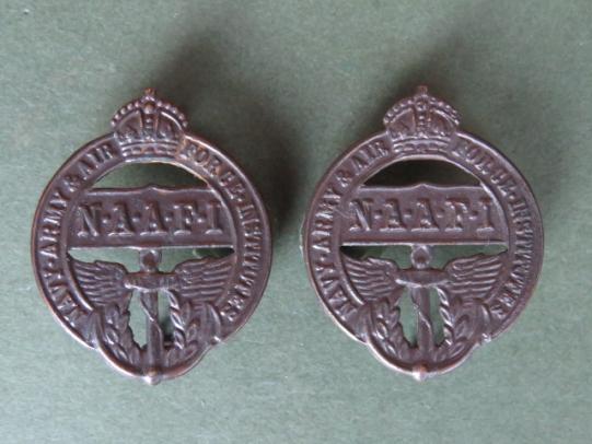 British Army Pre 1953 N.A.A.F.I. Collar Badges