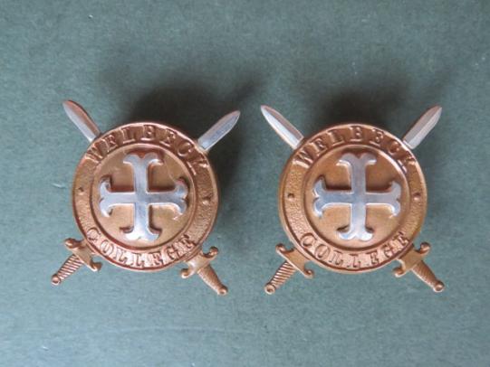 British Army Welbeck College OTC Collar Badges