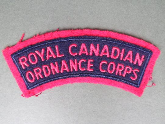 Canada Army Post WW2 Royal Canadian Ordnance Corps Shoulder Title