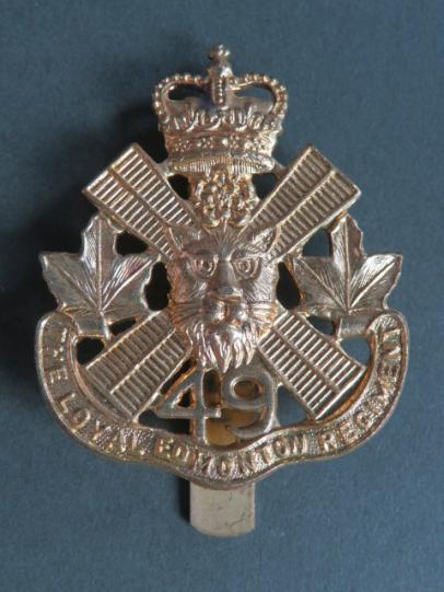 Canada Army Post 1953 The Loyal Edmonton Regiment Cap Badge