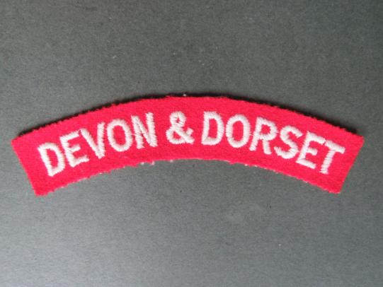 British Army Late / Post WW2 Devon & Dorset Regiment Shoulder Title