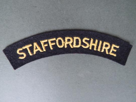 British Army The Staffordshire Regiment Shoulder Title