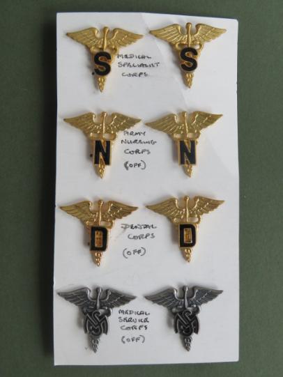USA Army Medical Department Officer's Collar Badges