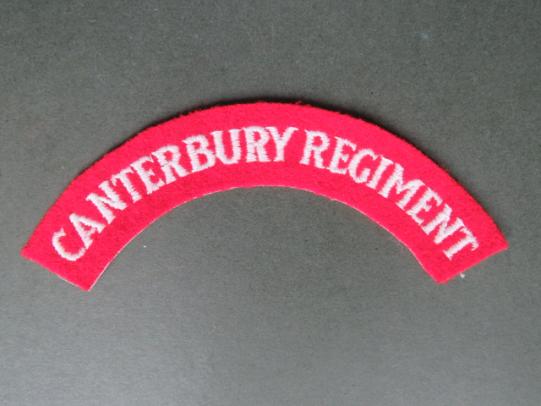 New Zealand Army 1950's/1960's The Canterbury  Regiment Shoulder Title