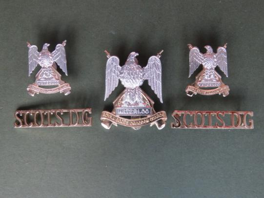 British Army The Royal Scots Dragoon Guards Cap Badge, Collar Badges & Shoulder Titles