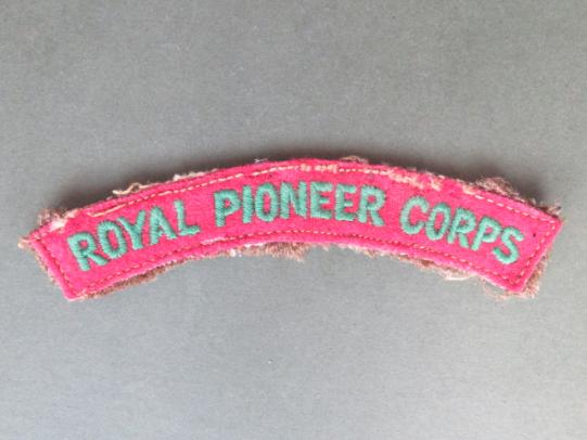 British Army Royal Pioneer Corps Shoulder Title