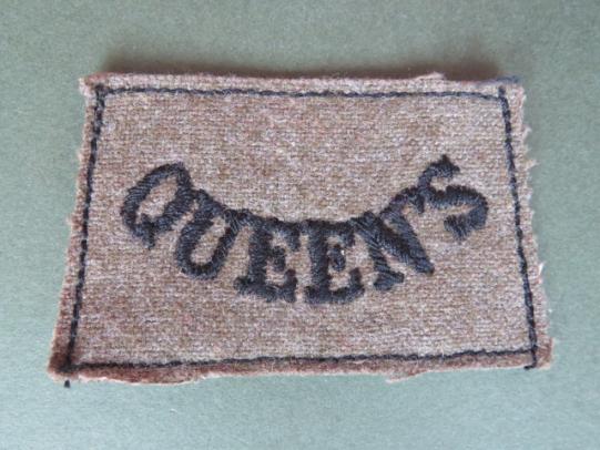 British Army WW2 The Queen's (West Surrey) Regiment 