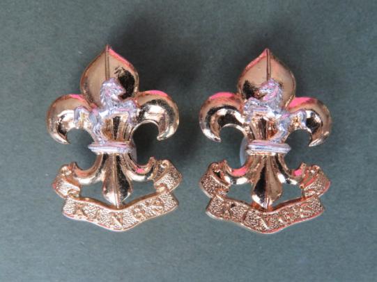 British Army The King's (Liverpool) Regiment Collar Badges