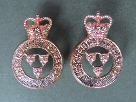 British Army Post 1953 Shropshire Yeomanry Collar Badges