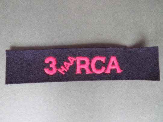 Canada WW2 3rd (Heavy Anti-Aircraft) Royal Canadian Artillery Regiment Shoulder Title