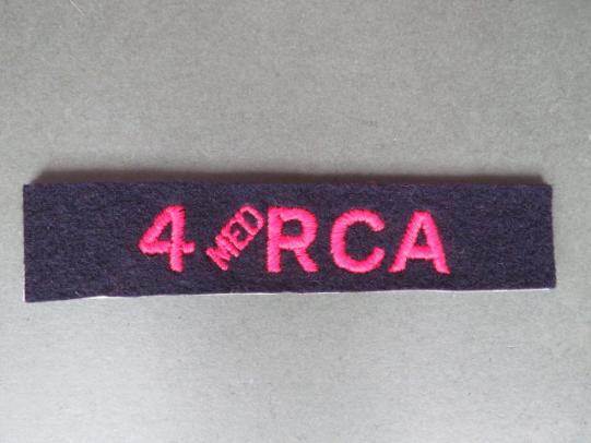 Canada WW2 4th (Medium) Royal Canadian Artillery Regiment Shoulder Title