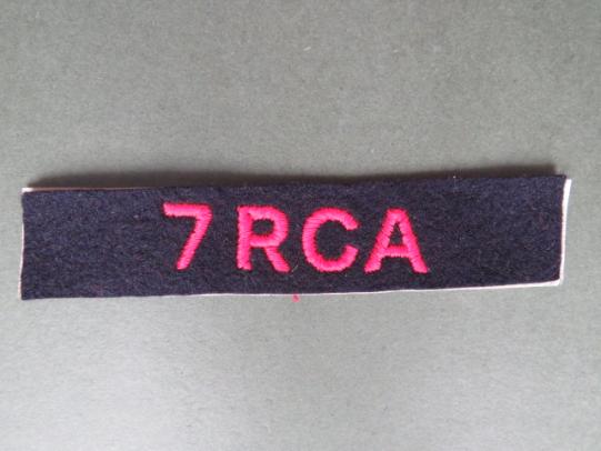 Canada WW2 7th Royal Canadian Artillery Regiment Shoulder Title