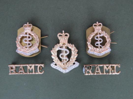 British Army Royal Army Medical Corps Cap & Collar Badges & Shoulder Titles
