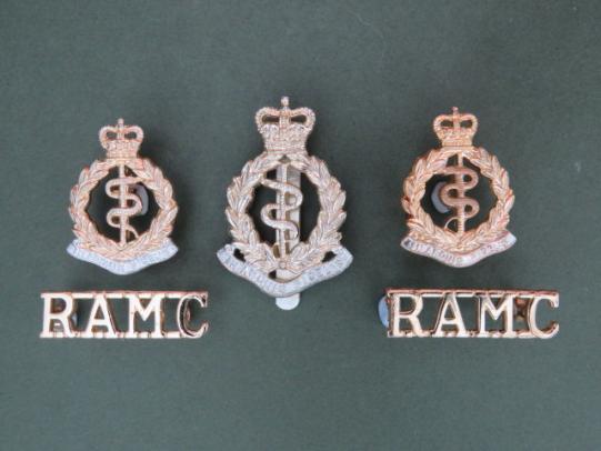 British Army Royal Army Medical Corps Cap & Collar Badges & Shoulder Titles